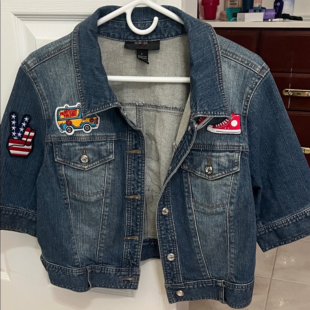 Women’s Denim Jacket with Patches